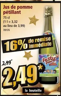 Norma Festy jus de pomme pétillant offre