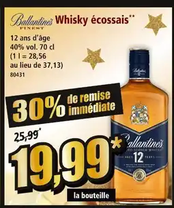 Norma Ballantines whisky écossais offre