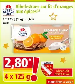Norma Alsace lait bibeleskaes sur lit d'oranges aux épices offre