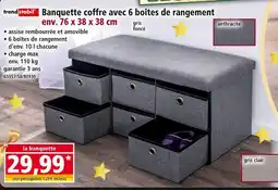 Norma Trendstabil banquette coffre avec 6 boîtes de rangement offre