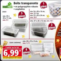 Norma Toptex boîte transparente 5l offre