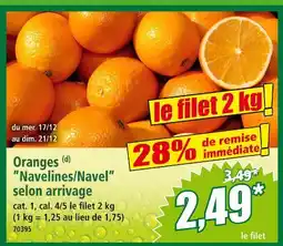 Norma Oranges navelines/navel offre