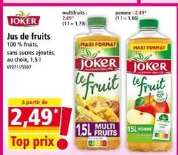 Norma Joker jus de fruits offre