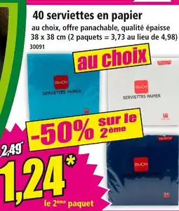 Norma Rimon serviettes en papier offre