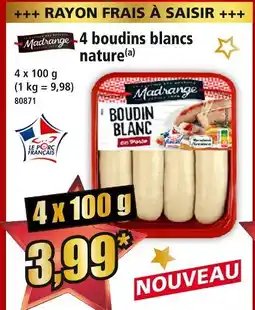 Norma Madrange 4 boudins blancs nature offre