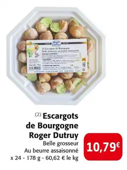 Colruyt Roger dutruy escargots de bourgogne offre