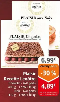 Colruyt Plaisir recette lenôtre offre