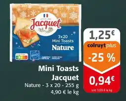 Colruyt Jacquet mini toasts offre