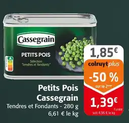 Colruyt Cassegrain petits pois offre