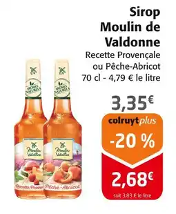 Colruyt Moulin de valdonne sirop offre