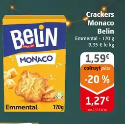 Colruyt Belin crackers monaco offre