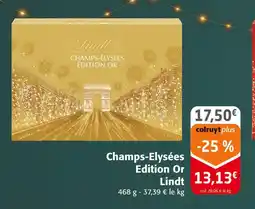 Colruyt Lindt champs-elysées edition or offre