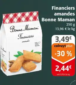 Colruyt Bonne maman financiers amandes offre