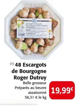 Colruyt Roger dutruy 48 escargots de bourgogne offre