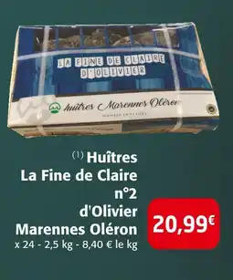 Colruyt Huîtres la fine de claire n°2 d'olivier marennes oléron offre