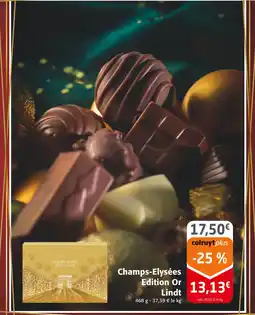 Colruyt Lindt champs-elysées edition or offre