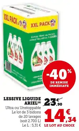 U Express Ariel lessive liquide offre