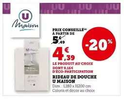 U Express U maison rideau de douche offre