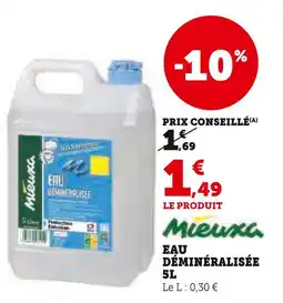 U Express Mieuxa eau déminéralisée offre