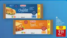 ALDI Milsani fromage tranches cheddar offre