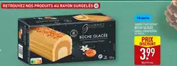 ALDI Gourmet finest cuisine bûche glacée saveur crème brûlée offre