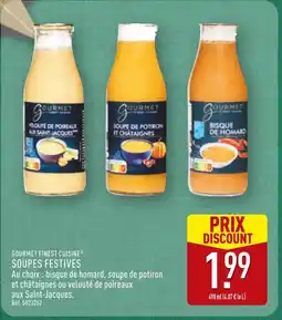 ALDI Gourmet finest cuisine velouté de poireaux aux saint-jacques offre