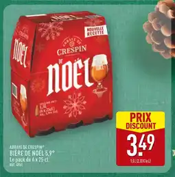 ALDI Abbaye de crespin bière de noël 5,9 offre