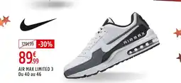 Intersport Nike air max limited 3 offre