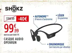 Intersport Casque audio openrun offre