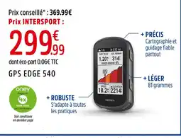 Intersport Garmin gps edge 540 offre