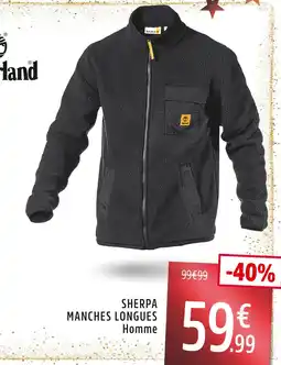 Intersport Timberland sherpa manches longues homme offre