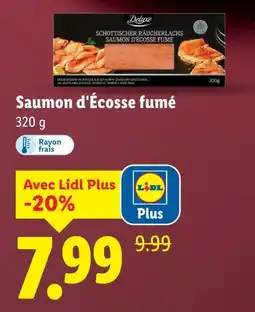 Lidl Deluxe schottischer räucherlachs saumon d'écosse fumé offre