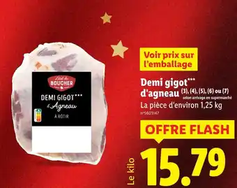 Lidl L'étal du boucher demi gigot d'agneau offre