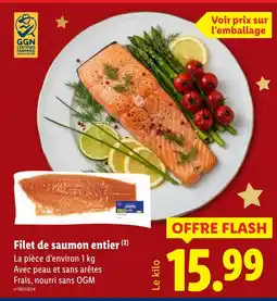 Lidl Filet de saumon entier offre