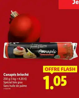 Lidl Maître jean pierre canapés brioché offre