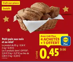 Lidl Petit pain aux noix et au miel offre