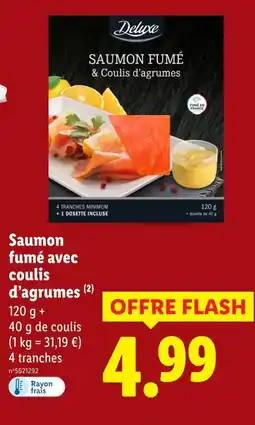 Lidl Deluxe saumon fumé avec coulis d'agrumes offre