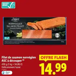 Lidl Deluxe filet de saumon norvégien asc à découper offre