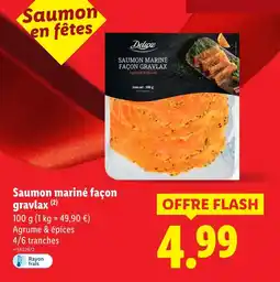Lidl Deluxe saumon mariné façon gravlax offre