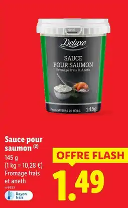 Lidl Deluxe sauce pour saumon offre