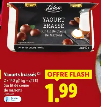 Lidl Deluxe yaourt brassé offre