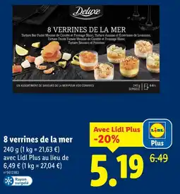 Lidl Deluxe 8 verrines de la mer offre