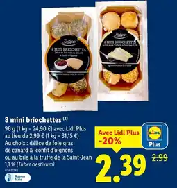 Lidl Deluxe 8 mini briochettes offre