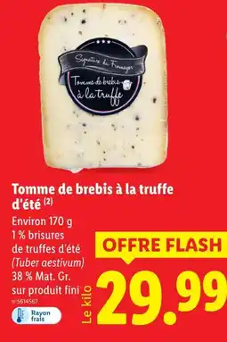 Lidl Tomme de brebis à la truffe d'été offre