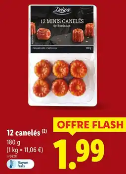 Lidl Deluxe 12 canelés offre