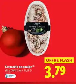 Lidl Deluxe carpaccio de poulpe offre