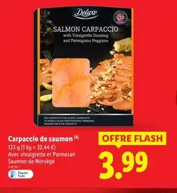Lidl Deluxe carpaccio de saumon offre