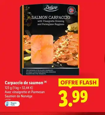 Lidl Deluxe carpaccio de saumon offre