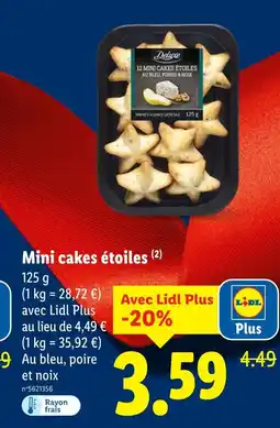 Lidl Deluxe mini cakes étoiles offre