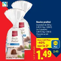 Lidl Favorina boules praliné offre